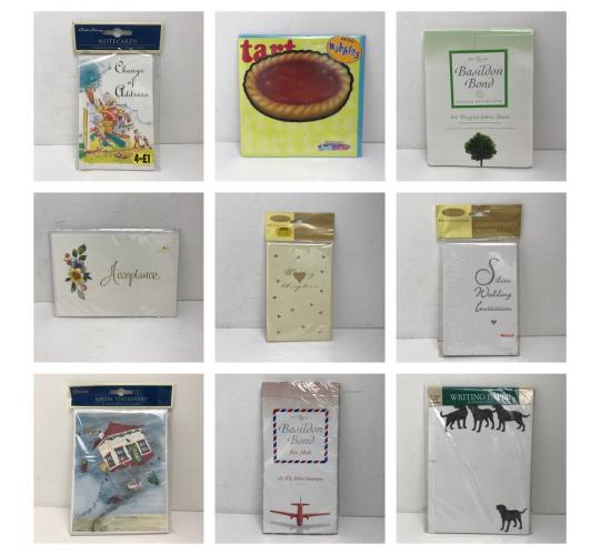 One Off Joblot of 136 Mixed Cards, Pads & Envelopes - Birthday, Wedding, Etc.