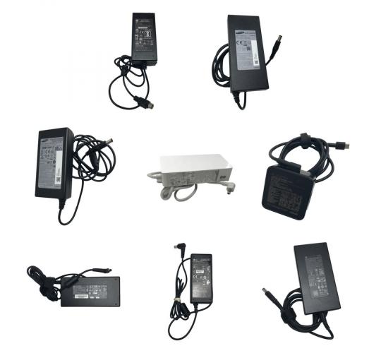 One Off Joblot of 11 Mixed Monitor TV Power Adapters - Samsung, HP, Etc.