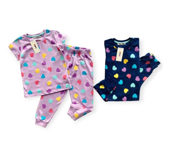 Joblot of Girls 10 Pack/2 Colours Pyjama Set - Sizes 3y-8y