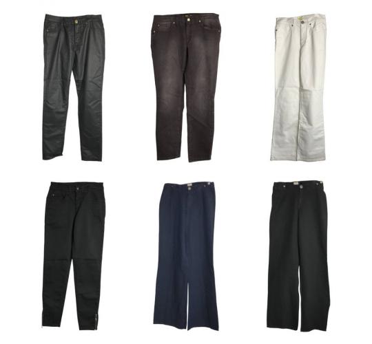 One Off Joblot of 35 Ladies Mixed J&Q Trousers - Jeans, Leather-Look, Etc.