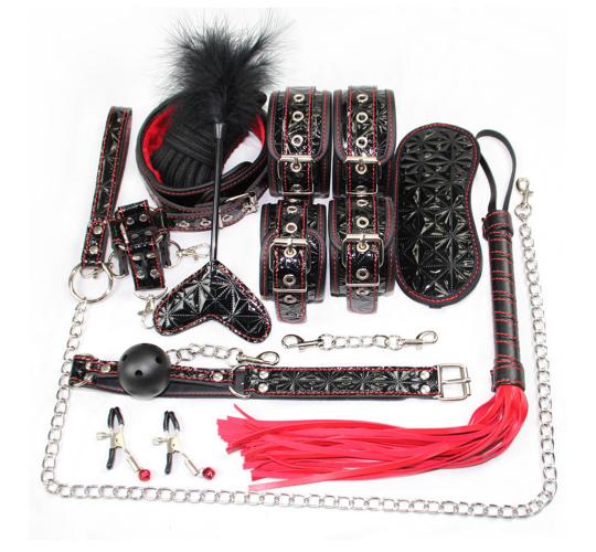 5 Sets - Adult Leather Handcuffs Whip Rope Flirting Bundled Sexual Toys Set For Couples (10PC Each Set)|GCSM036|UK seller