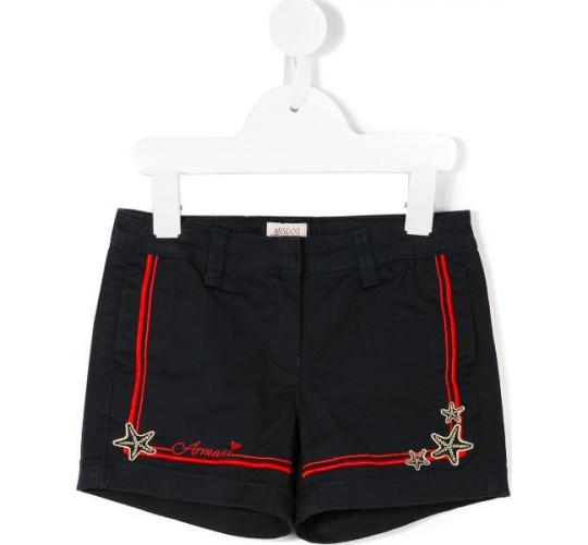 One Off Joblot of 5 Armani Junior Girls Navy Starfish Shorts Sizes 6-12