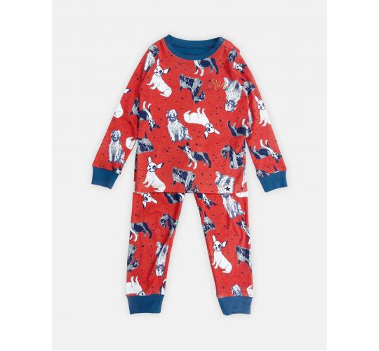 Jammie Doodles Coral Dog PJ's 6-12 months