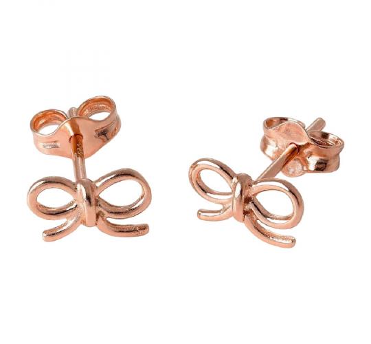 Wholesale Joblot of 50 Jewellery Box Rose Gold Bow Earrings