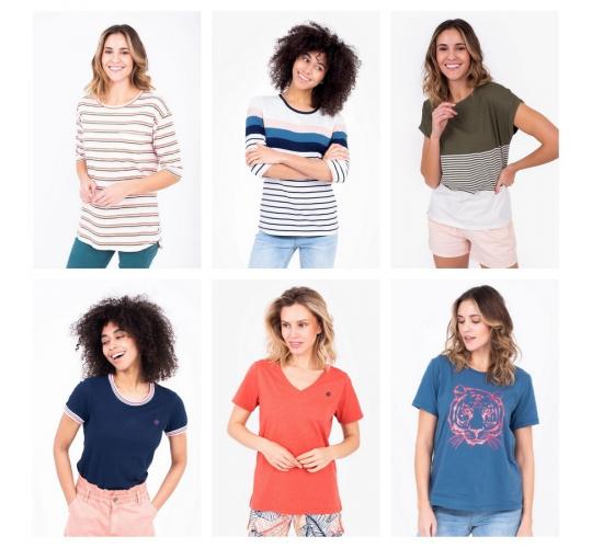 Wholesale Job Lot of 10 Women's Brakeburn Mixed T-Shirts- Great Variety!