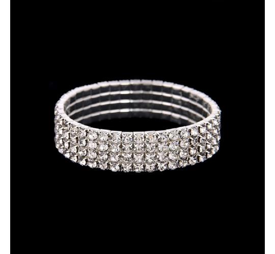 10pcs - Sparkling Four Row Band Crystal Zirconia Anklets|GCJA011|UK seller