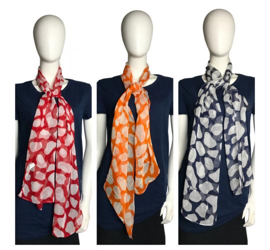 Wholesale Joblot of 24 Ladies Mixed Fun & Colourful Lightweight Scarves