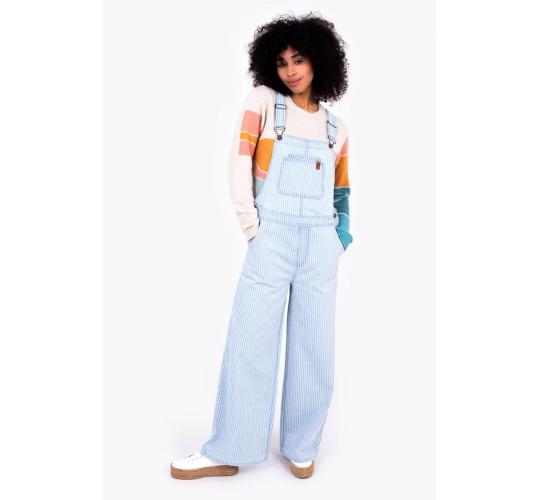 One Off Joblot of 11 Ladies Brakeburn Striped Dungaree