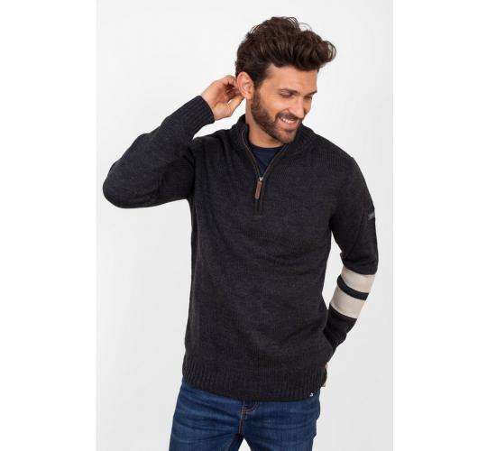 One Off Joblot of 3 Brakeburn Mens Grey Quarter Zip Knit Jumper Size M