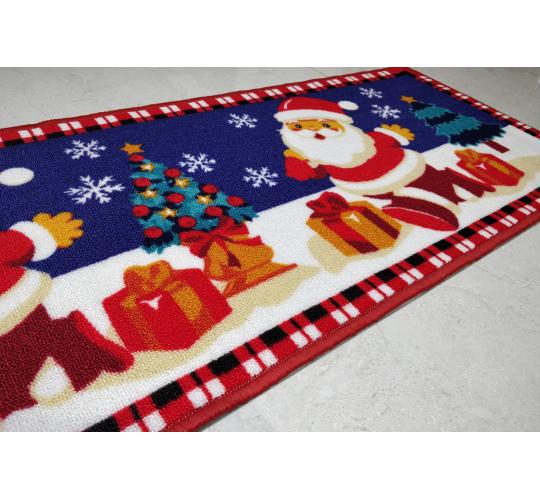 Santa Christmas Rug Runners 137x49cm Anti-slip with Latex backing