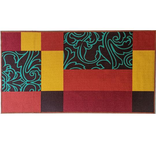 Red Velvet Print Non Slip Polyester Area Rugs / Carpet for any floor types - 150 x 80 cms