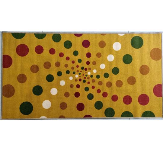 Spiral Dots Print Non Slip Polyester Area Rugs / Carpet for any floor types - 150 x 80 cms