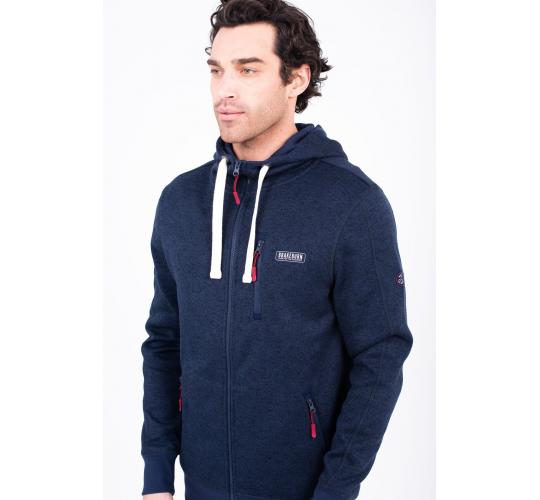 One Off Job Lot of 9 Brakeburn Men's Navy Marl Zip Through Hoodies (XS)