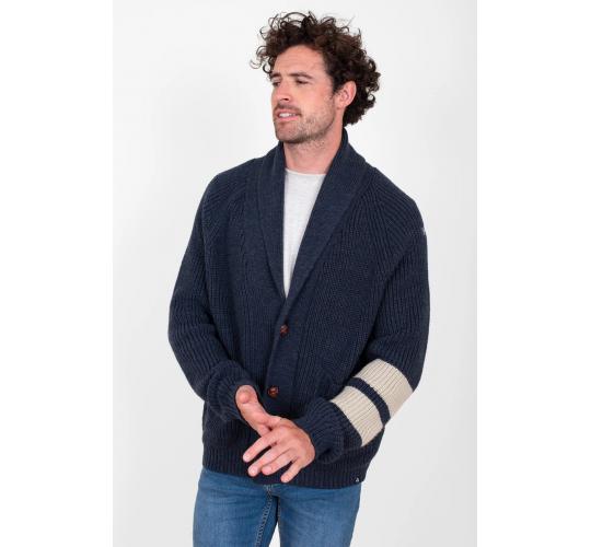 One Off Joblot of 6 Brakeburn Mens Navy Ribbed Cardigan - Size M