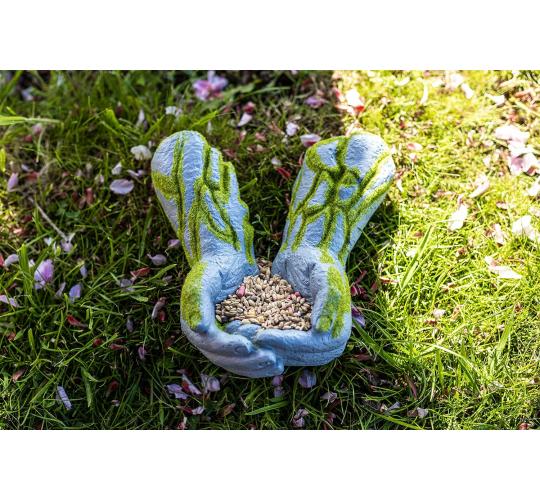Moss Effect Feeding Hands Bird Feeder X 12 