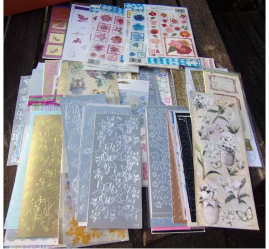 Wholesale job lot Card accessories,cards, envelopes,ink,stamps, bag, light box, Second Hand