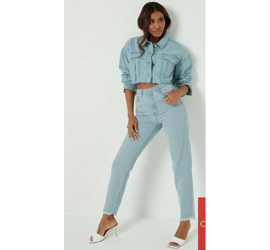 WHOLESALE JOBLOT of 10 MISSGUIDED Riot Mom Jeans in Blue BNWT (ws612)