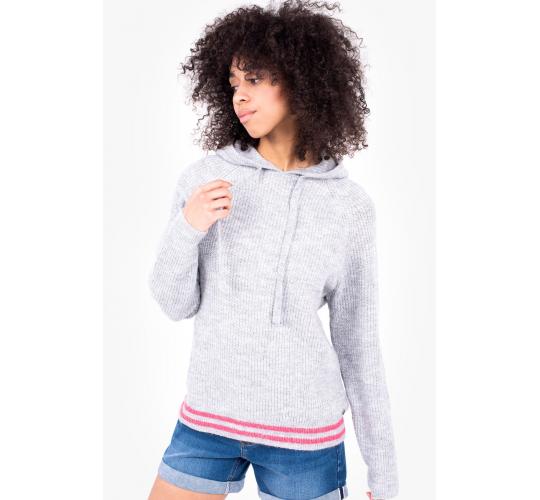 One Off Joblot of 6 Brakeburn Ladies Heather Knitted Hoodie Grey Size 8