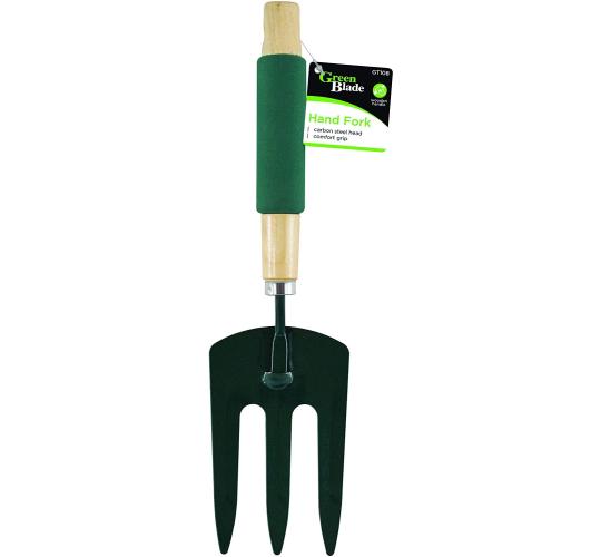 45 x Heavy Duty 3 Prong Garden Fork, Made Of Strong Steel Construction Dimension: 36 x 8cm In Size, Comfy Rubber Grip Wooden Handle