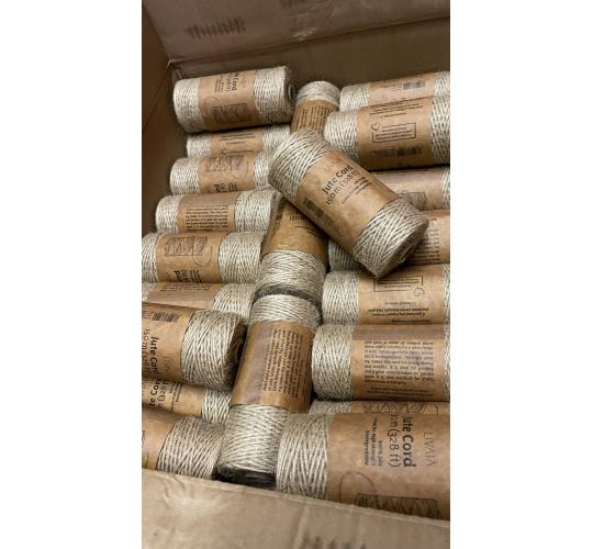 90 x Jute Cord 3 Ply Natural Strong Garden String Twine Spool 150m Wholesale lot