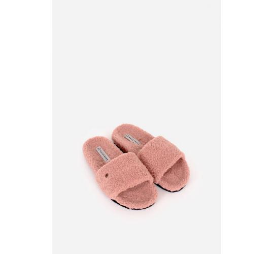 One Off Job Lot of 13 Ladies Brakeburn Pink Slider Borg Slippers