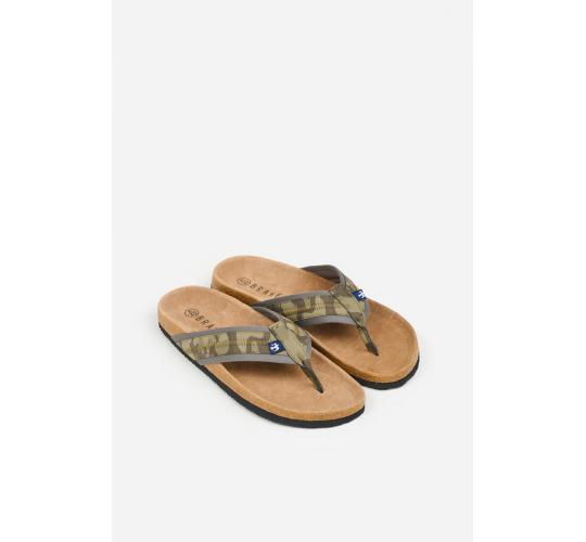 One Off Job Lot of 20 Brakeburn Men's Khaki Camo Flip Flops (7-12)