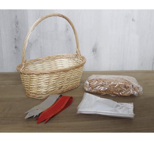  Wicker Hamper Basket With Tall Handle x12