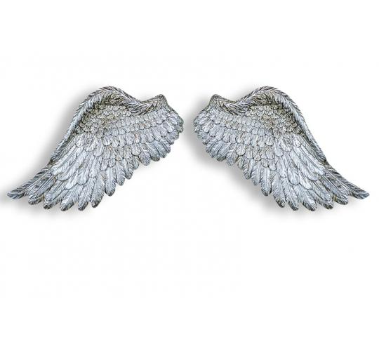 Small Silver Angel Wings x 24