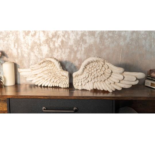 Large White Angel Wings x 6
