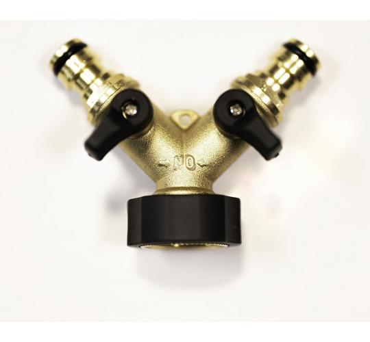3/4" Brass Double Garden Tap Adapter x 25