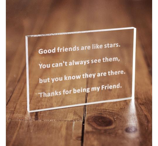 Engraved Friendship Plaque Paperweight x 25