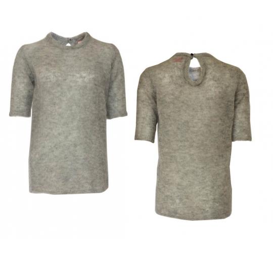 One Off Joblot of 12 Vivienne Ord Mohair Knitted T-Shirts Grey Size S-L