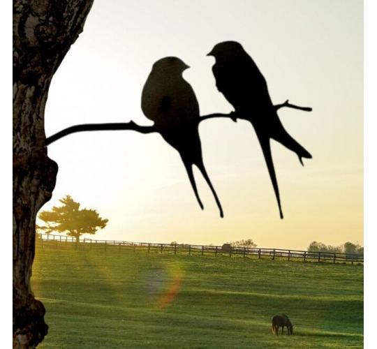Barn Swallows Love Birds Metal Tree Art x 24