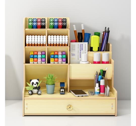 White Maple Desk Organiser *Flat Pack* Good Quality 