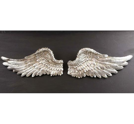 2pc Silver Angel Wings Wall Ornament x 6 sets
