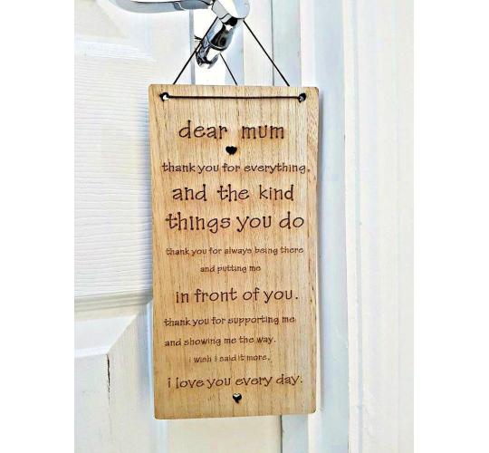 Mum Hanging Wooden Plaque x 25