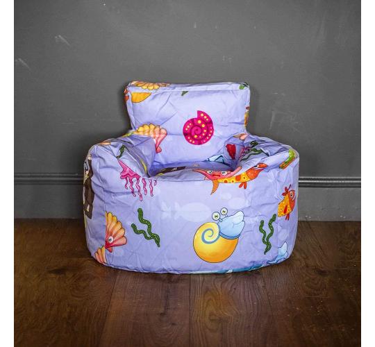 Blue Underwater Fish Bean Bag Cover x 15