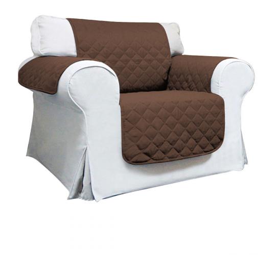 Brown Quilted one seater Sofa Slip Cover x 12