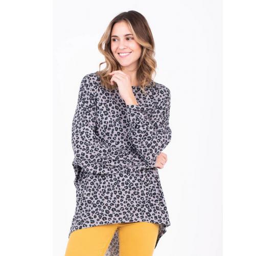 One Off Joblot of 6 Ladies Brakeburn Leopard Spot Long Sleeve T-shirt