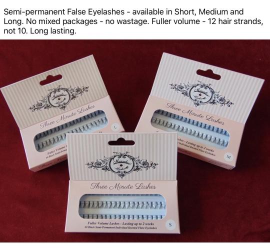 Individual False Eyelashes - Knotted - Black 
