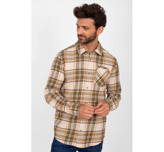 One Off Joblot of 6 Men's Brakeburn Khaki Checked Shirt