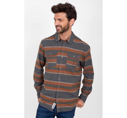 One Off Joblot of 8 Men's Brakeburn Orange & Brown Stripe Shirt
