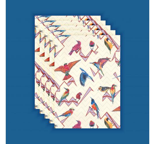 50 Quality A5 Colourful Birds Greeting Cards, Designer Greeting Card, Bulk Buy Cards