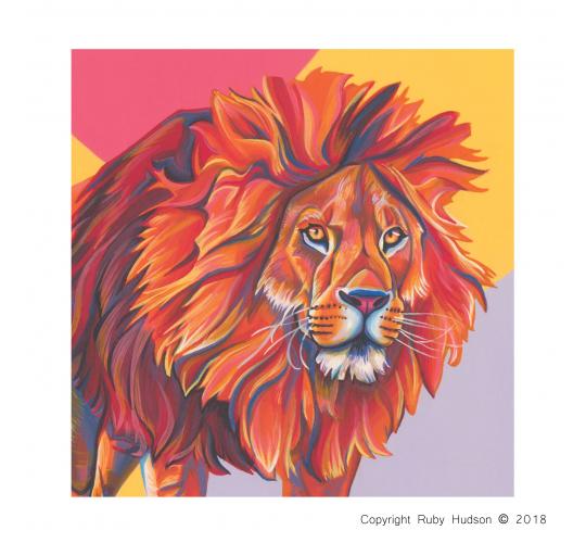 30 Quality Square Lion Greeting Cards, Designer Greeting Card, Bulk Buy Cards