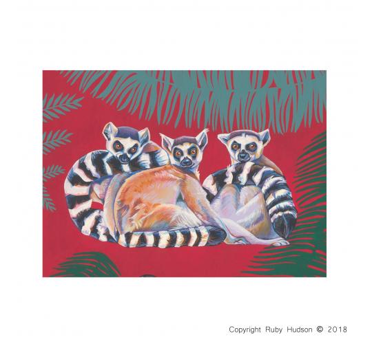 35 Quality A6 Lemur Greeting Cards, Designer Greeting Card, Bulk Buy Cards