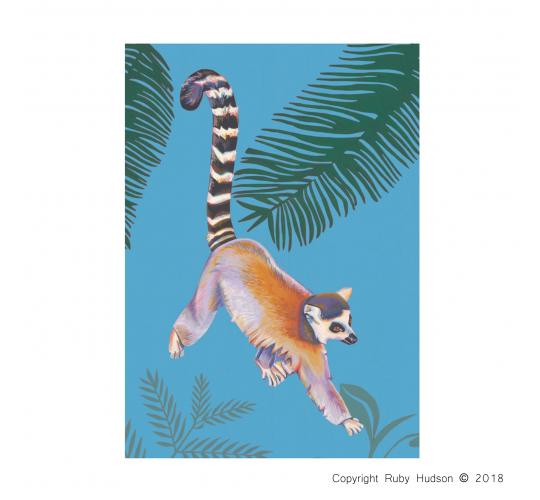 30 Quality A6 Lemur Greeting Cards, Designer Greeting Card, Bulk Buy Cards