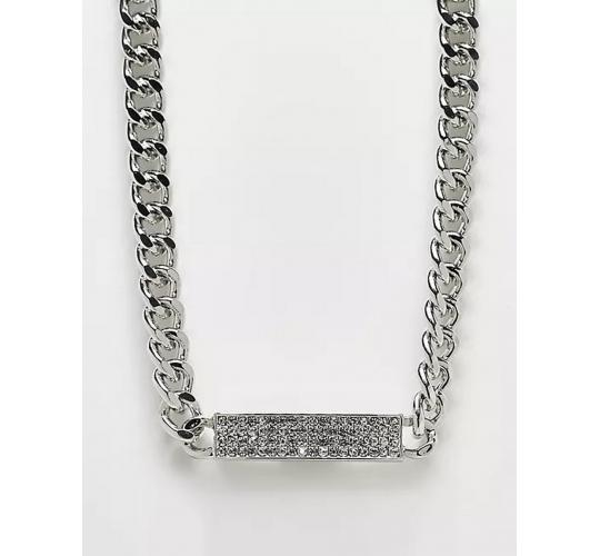 One Off Joblot of 8 Faded Future ID Choker Necklace With Crystal Detail