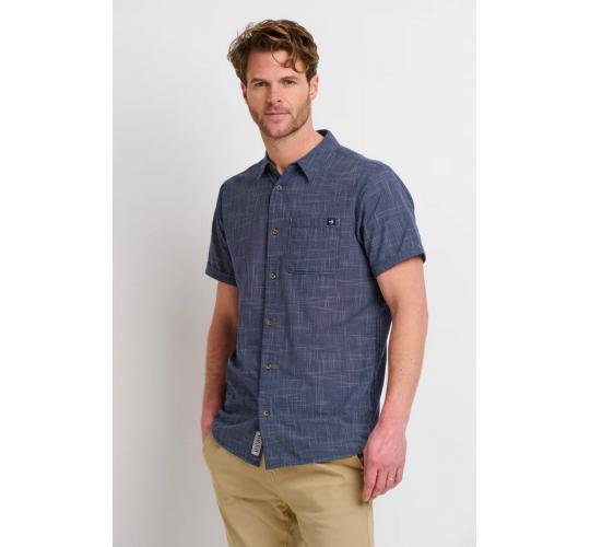 One Off Joblot of 8 Men's Brakeburn Navy Slub Checked Shirt