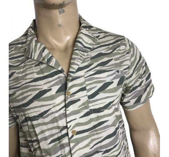 One Off Joblot of 6 Brakeburn Men's Tiger Stripe Summer Shirt Size M & XXL