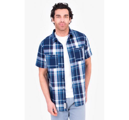 One Off Joblot of 4 Men's Brakeburn Navy Check Shirt (XS)
